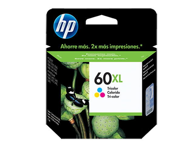 Cartucho original HP 60XL Color Alto Rendimiento