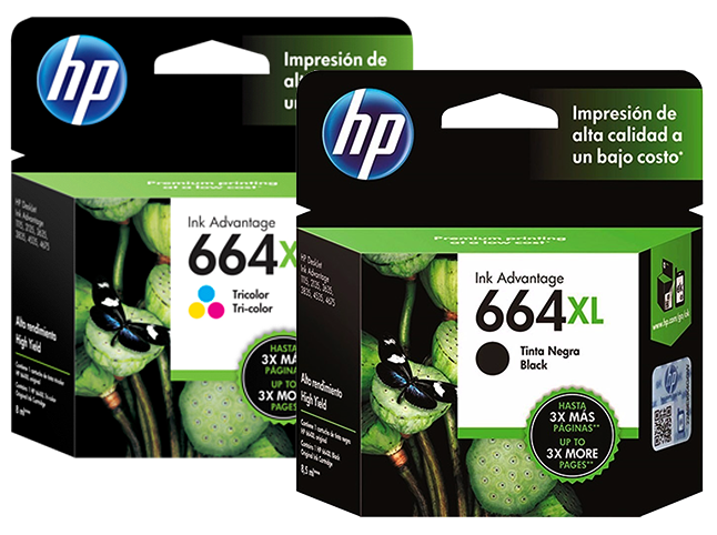 Cartuchos Hp 664xl Combo Negro+color Original