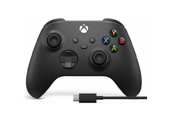 Gamepad Microsoft XBOX negro para PC inalámbrico y con cable